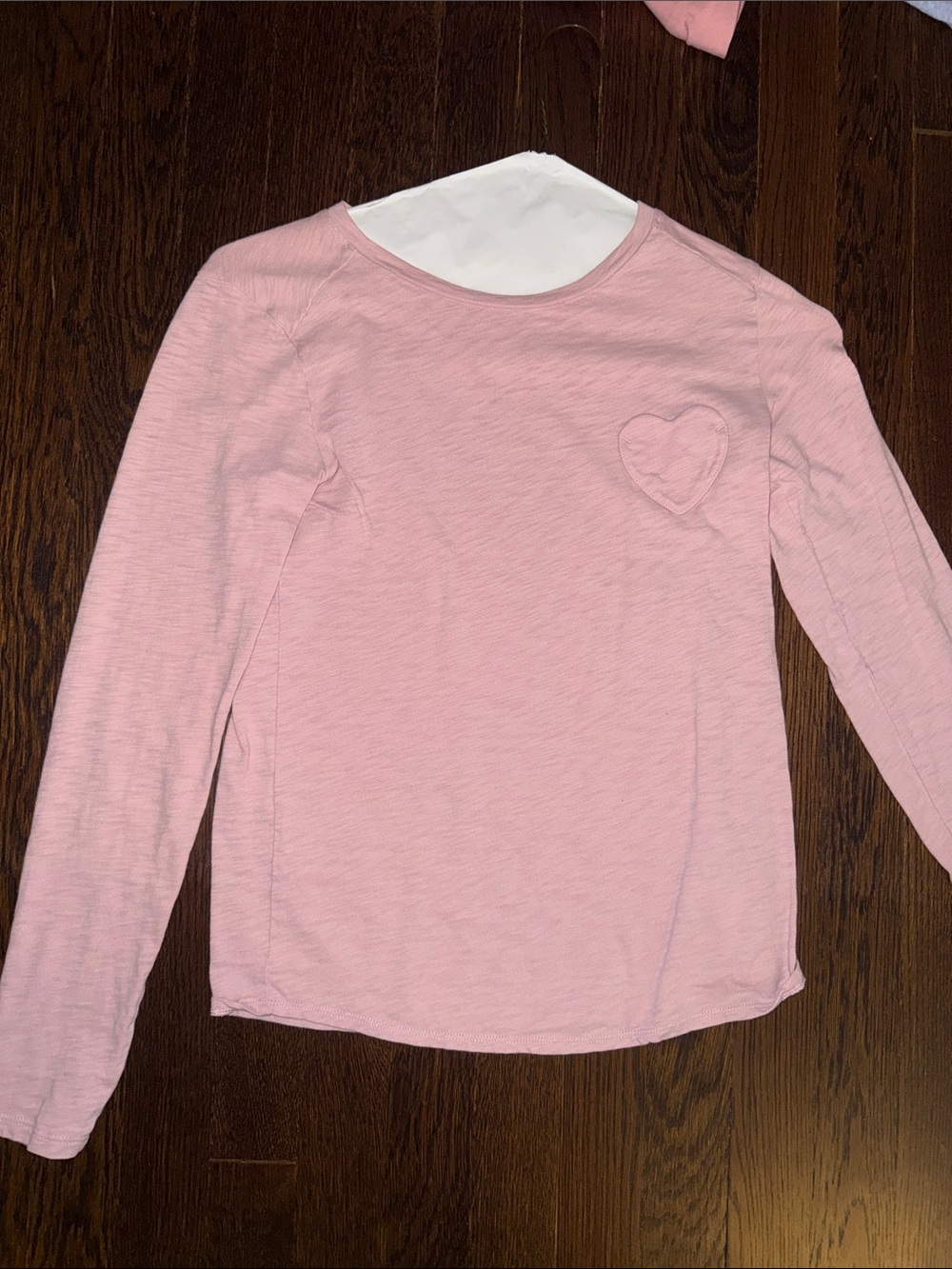 Crewcuts Girls Long Sleeve Pink Heart Tee